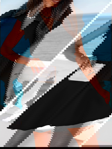 Czarna sukienka z wiązaniem... 2