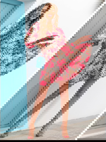 Kwiecista sukienka z... 2