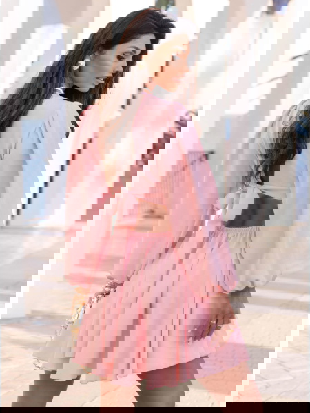 Pudrowa sukienka... 2