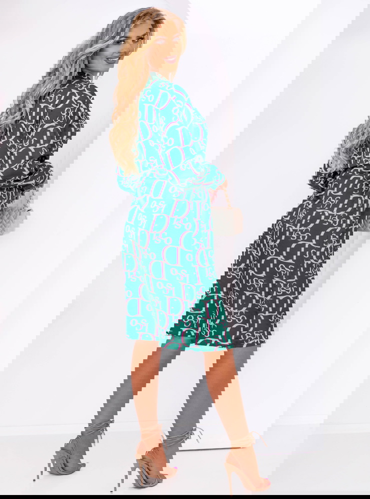 Sukienka koszulowa wiązana w talii...