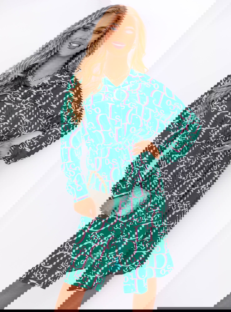 Sukienka koszulowa wiązana w talii...