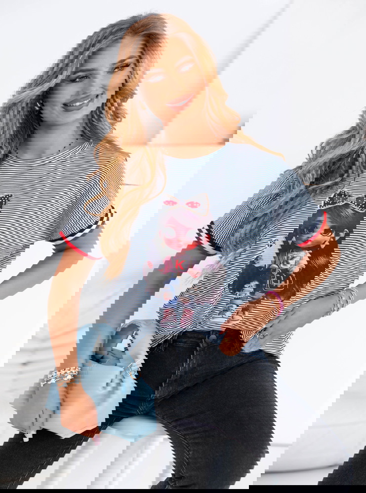 Koszulka z ozdobnym nadrukiem Luissa...