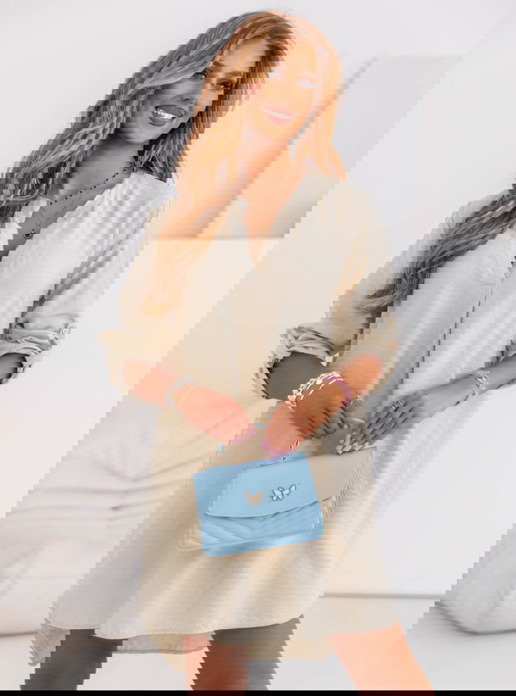 Beżowa sukienka koszulowa oversize...