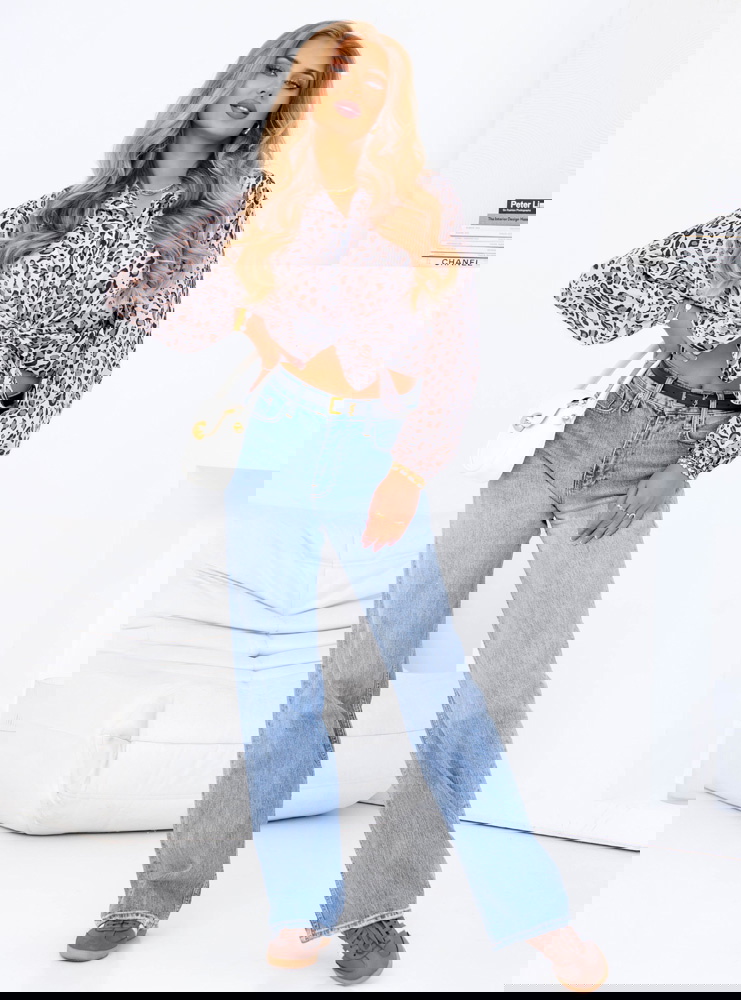 Bluzka koszulowa z wiązaniem Amernna...