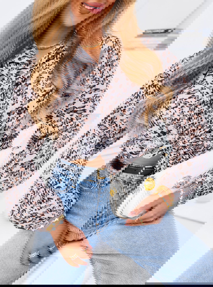 Bluzka koszulowa z wiązaniem Amernna...