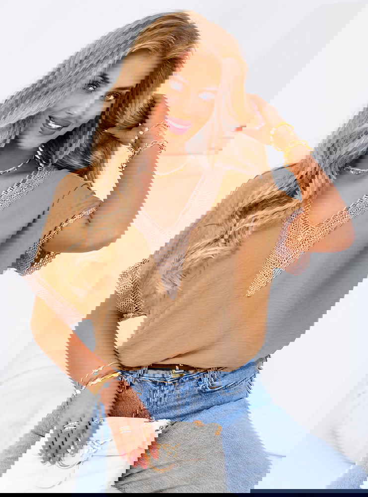 Bluzka z dekoltem w serek Naliciia -...