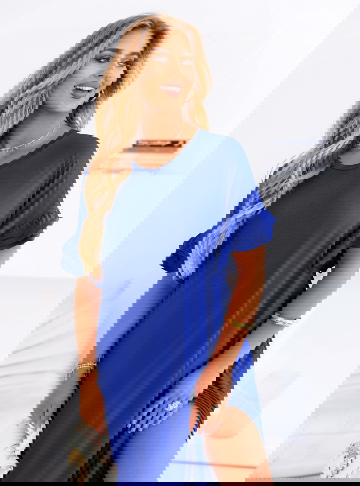 Chabrowa sukienka oversize z...