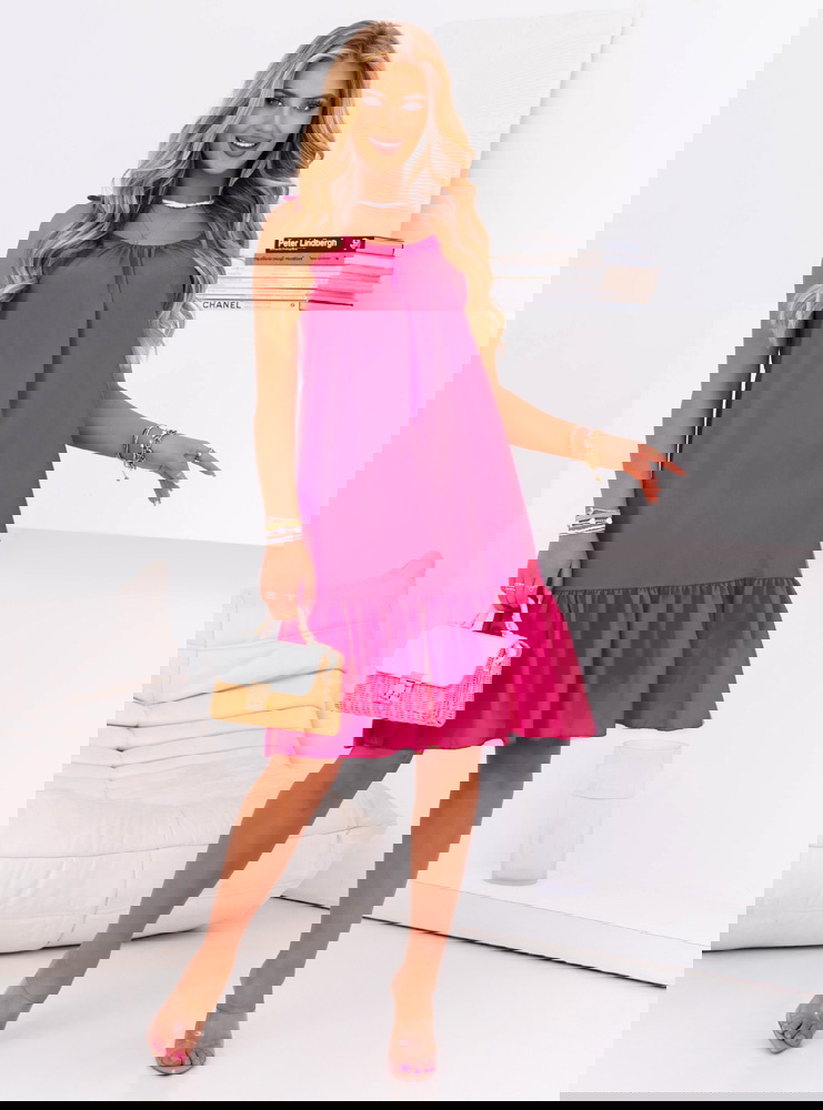 Sukienka z wiązanymi ramiączkami...