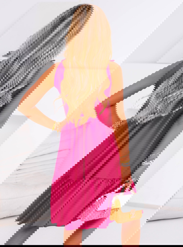 Sukienka z wiązanymi ramiączkami...