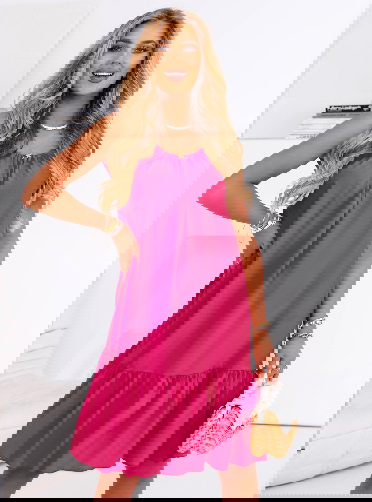 Sukienka z wiązanymi ramiączkami...