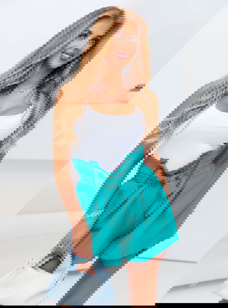 Niebieskie spodenki z wiązaniem Vinelya