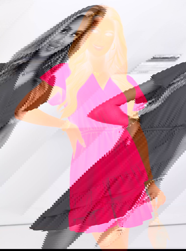 Sukienka mini z falbanami Novisar -...