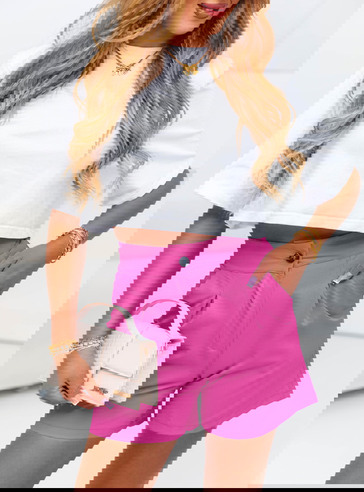 Spodenki z wysokim stanem Josee - fuksja