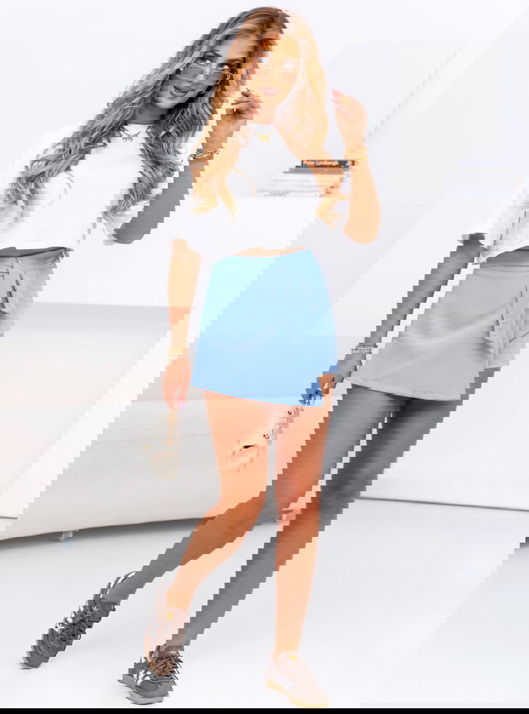 Błękitne spódnico - spodenki Caralyn