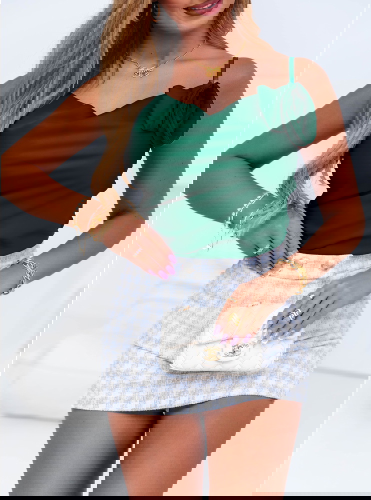 Satynowa bluzka na ramiączkach z...