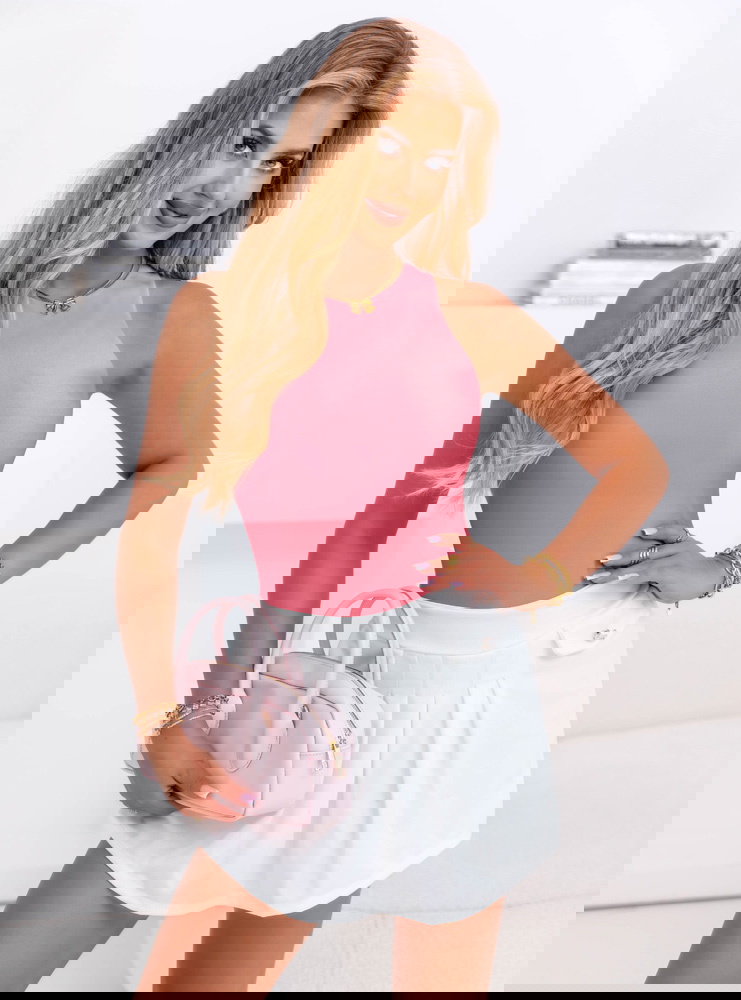 Różowe dopasowane body Kassidey