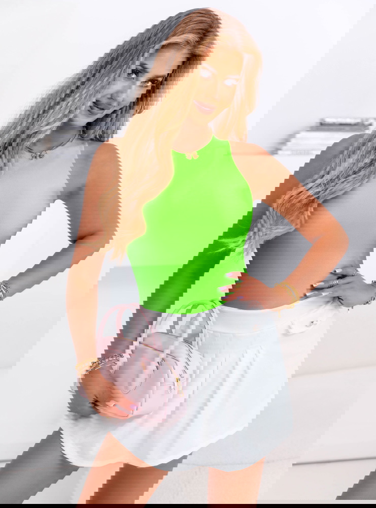 Dopasowane body Kassidey - zielony neon