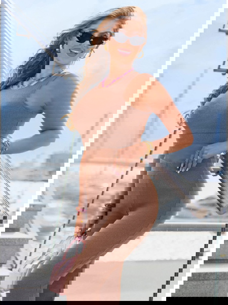 Prążkowany komplet top i... 2