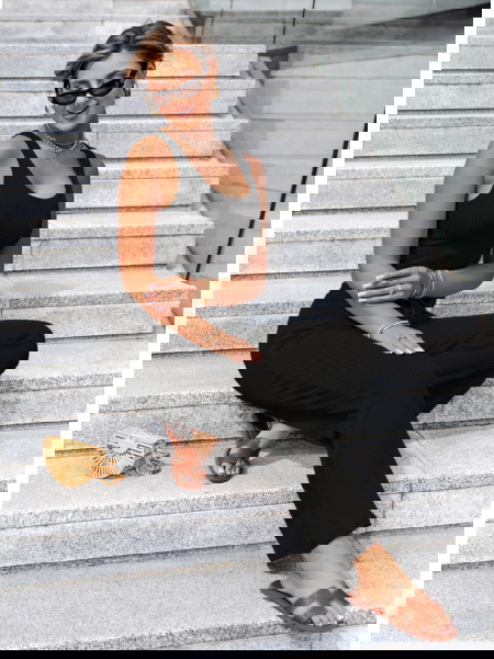 Czarny komplet top i... 2