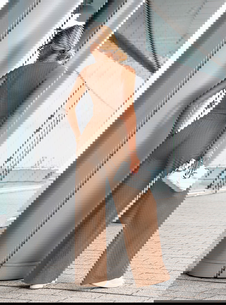 Komplet top i spodnie Darrian - mocha...