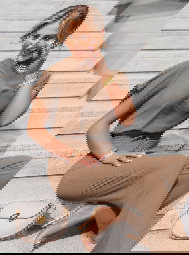 Komplet bluzka i szerokie spodnie...