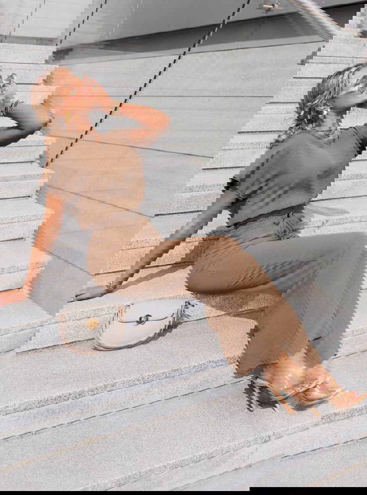 Komplet bluzka i szerokie spodnie...