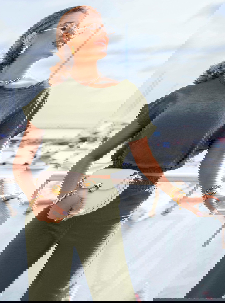 Komplet bluzka i szerokie spodnie...