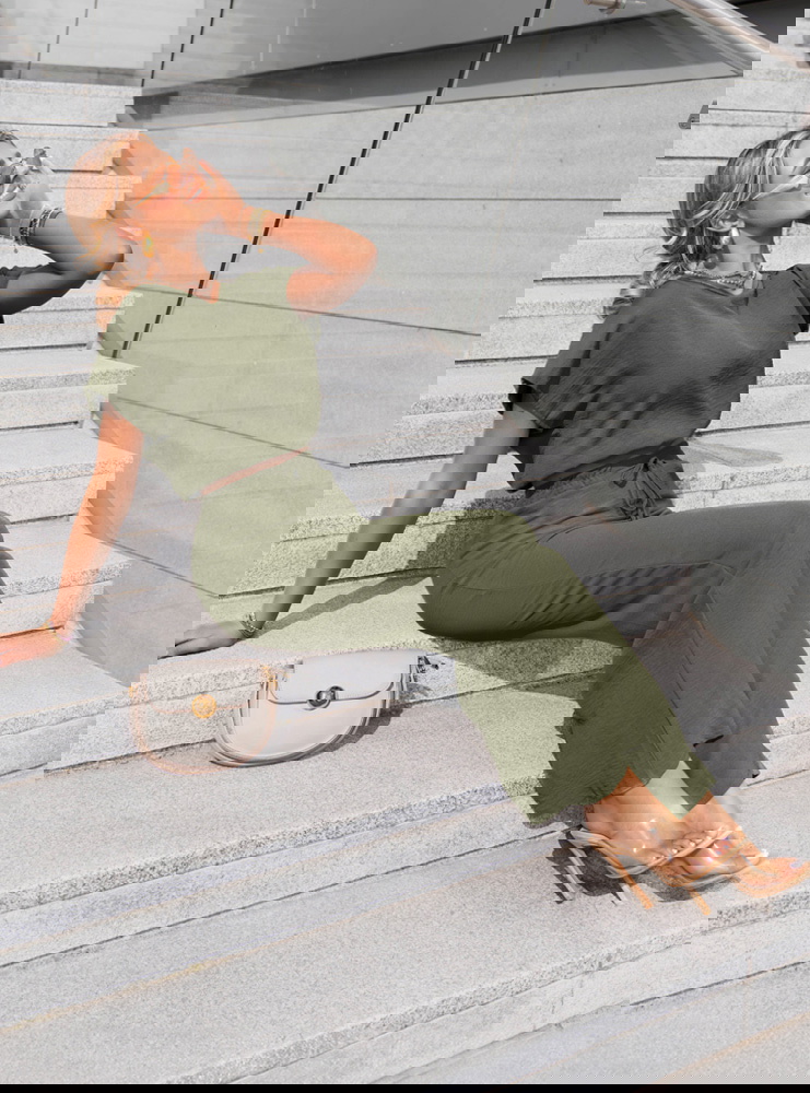 Komplet bluzka i szerokie spodnie...