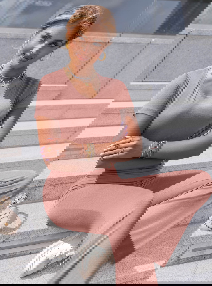 Komplet bluzka z krótkim rękawem i...