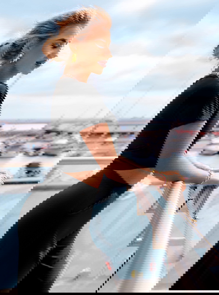 Czarny komplet bluzka i spodnie Lanisee