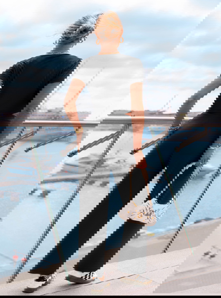 Czarny komplet bluzka i spodnie Lanisee