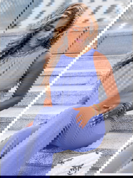 Niebieski komplet bluzka i... 2