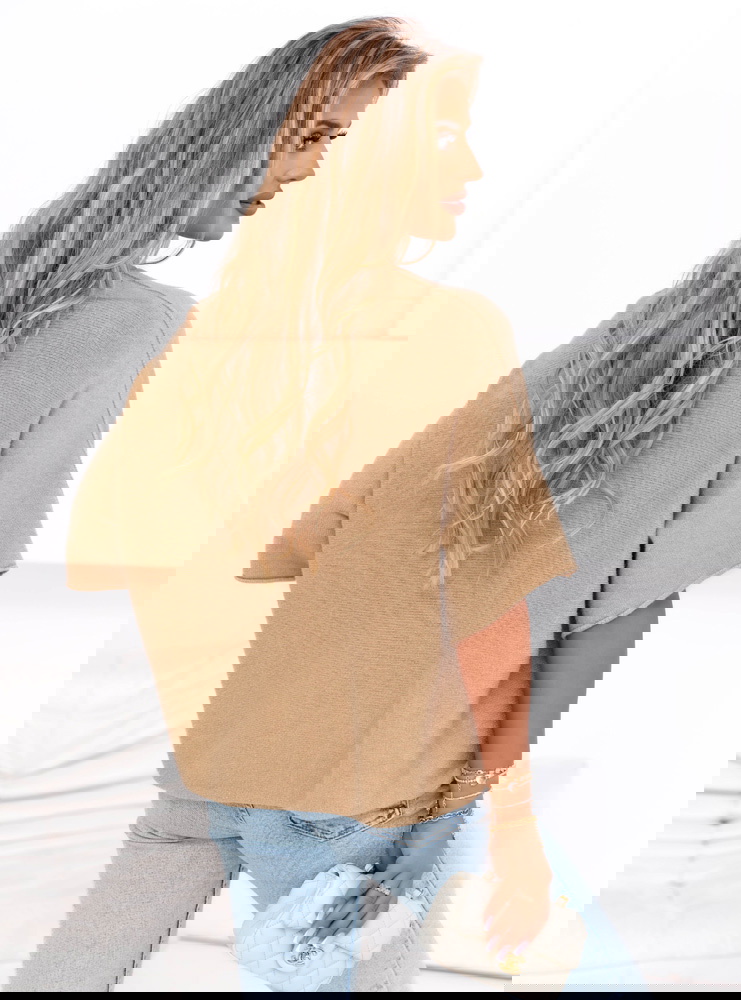 Sweter oversize Pauleen - mocha mousse