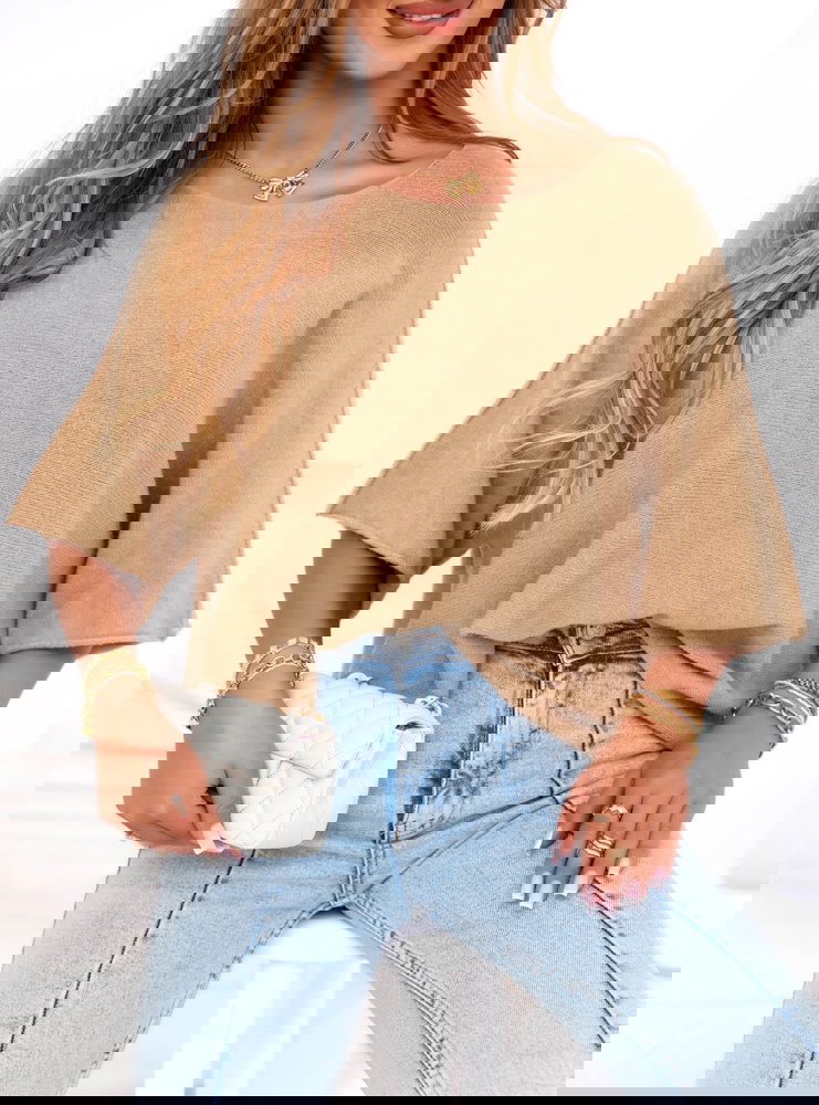 Sweter oversize Pauleen - mocha mousse