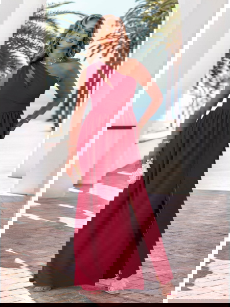 Bordowa sukienka na jedno... 2