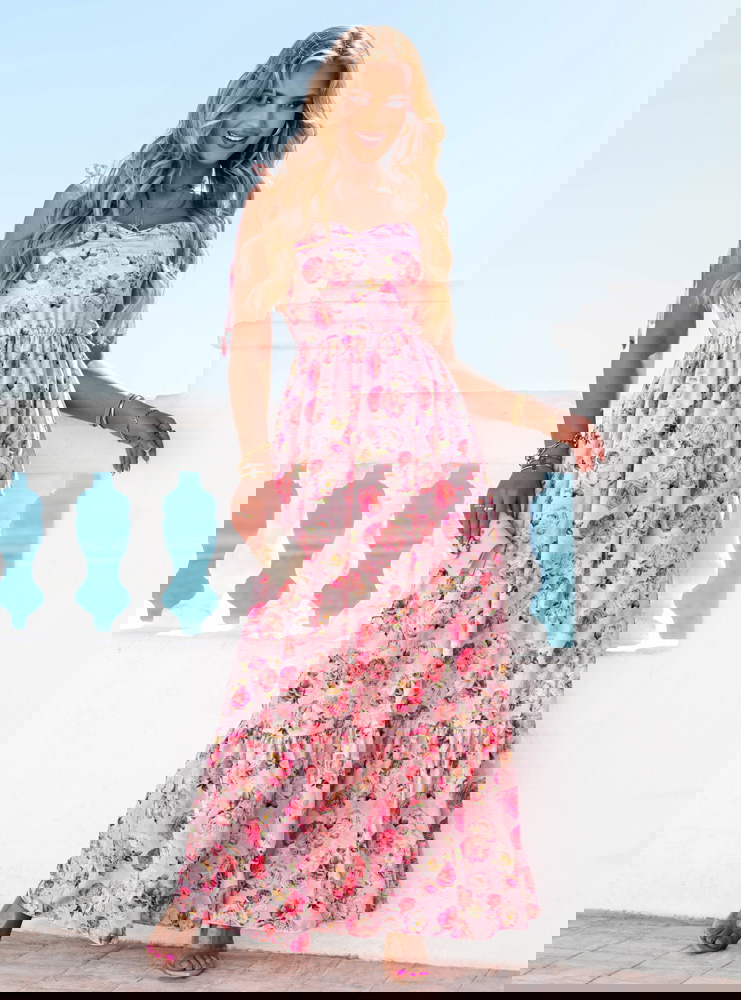 Kwiecista sukienka maxi na...