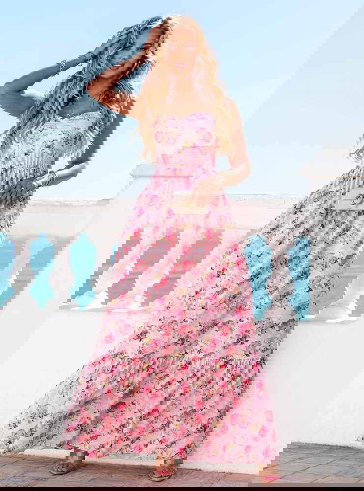 Kwiecista sukienka maxi na...