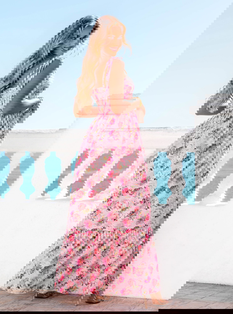 Kwiecista sukienka maxi na...