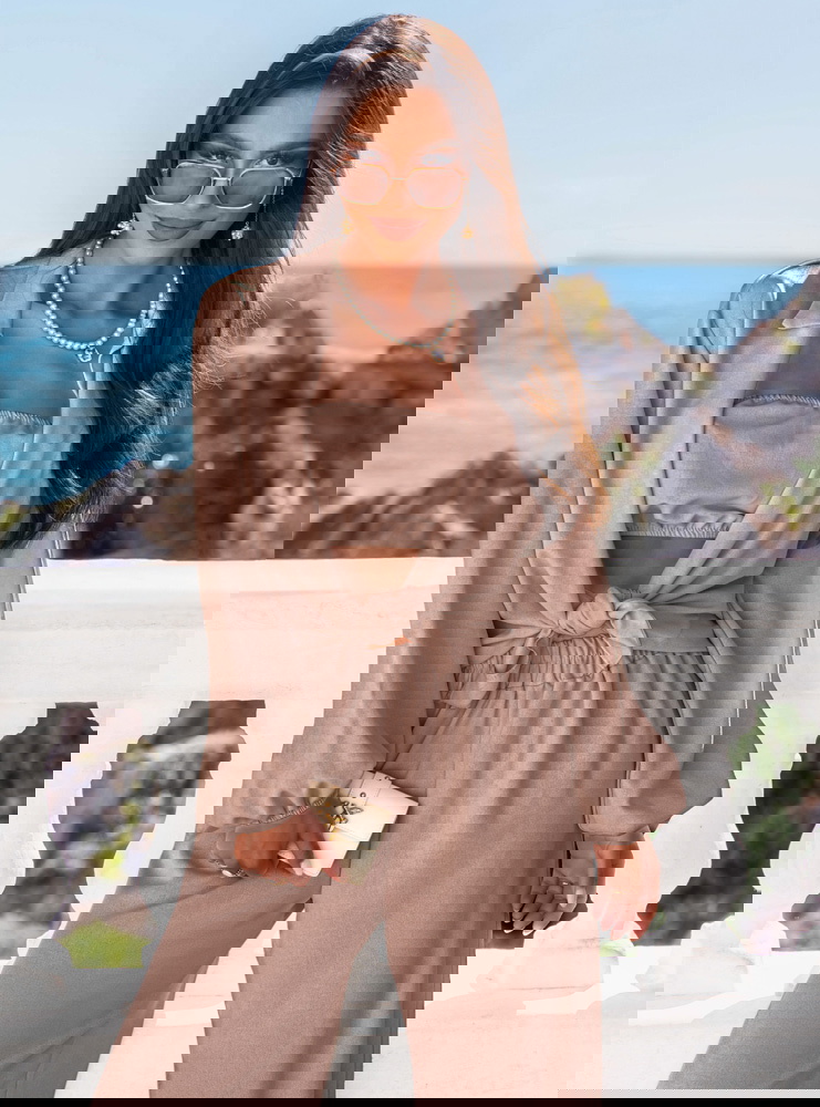 Komplet 3 częściowy Shayraa - mocha...