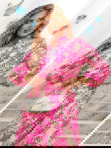 Wzorzysty komplet koszula i... 2