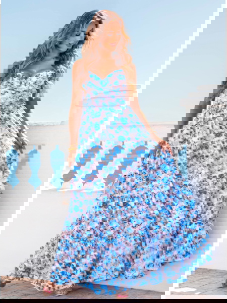 Kwiecista długa sukienka na... 2