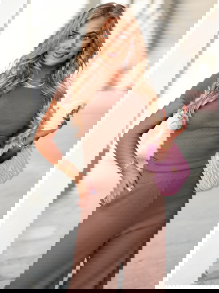 Komplet prążkowany bluzka i... 2