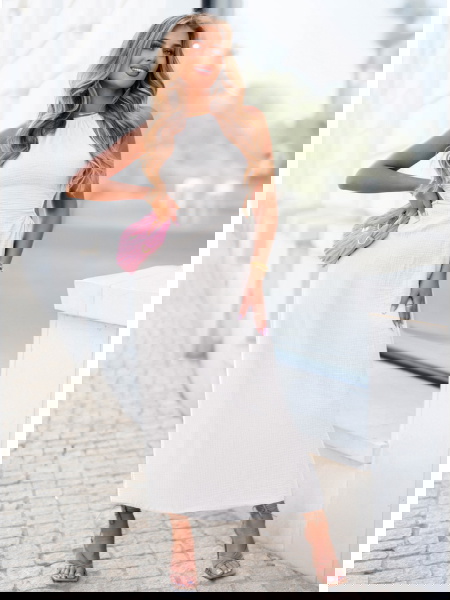 Biała muślinowa sukienka z... 2