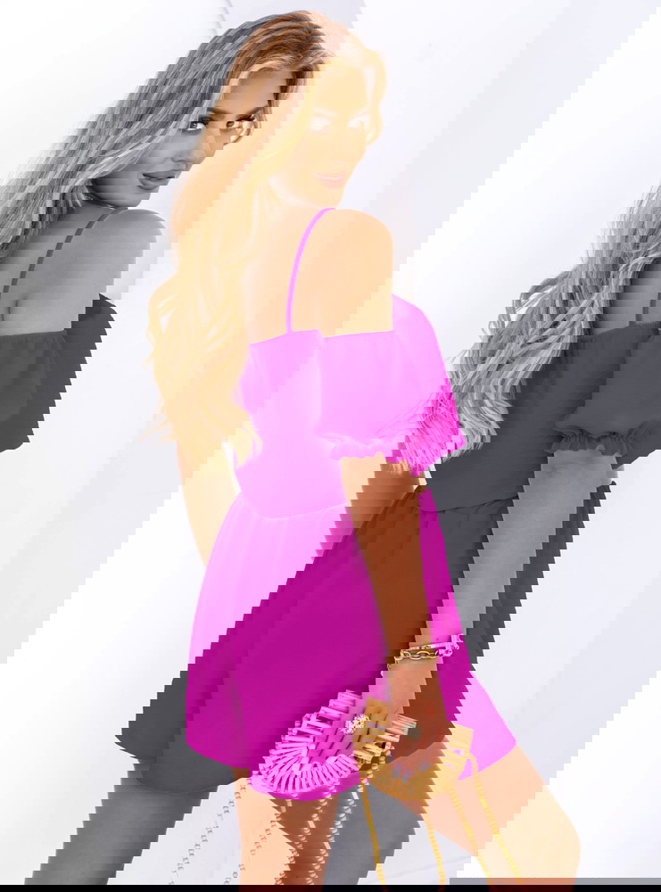 Fioletowy komplet top i spodenki Tenley