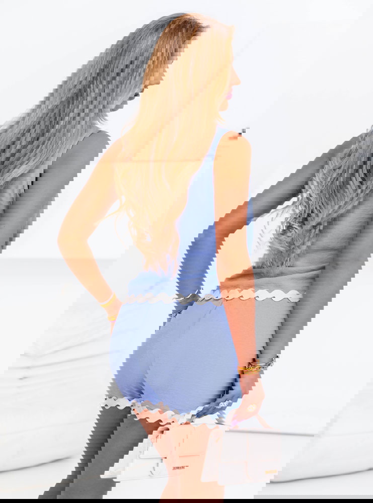 Błękitny komplet bluzka + spodenki Aora