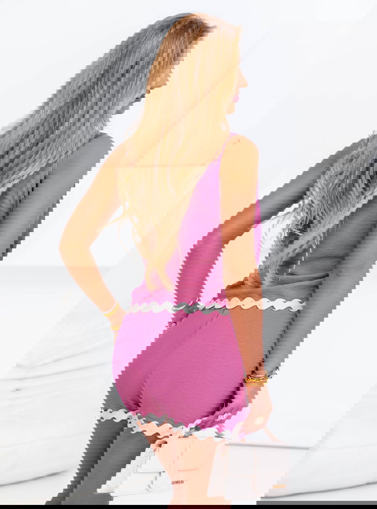 Różowy komplet bluzka + spodenki Aora