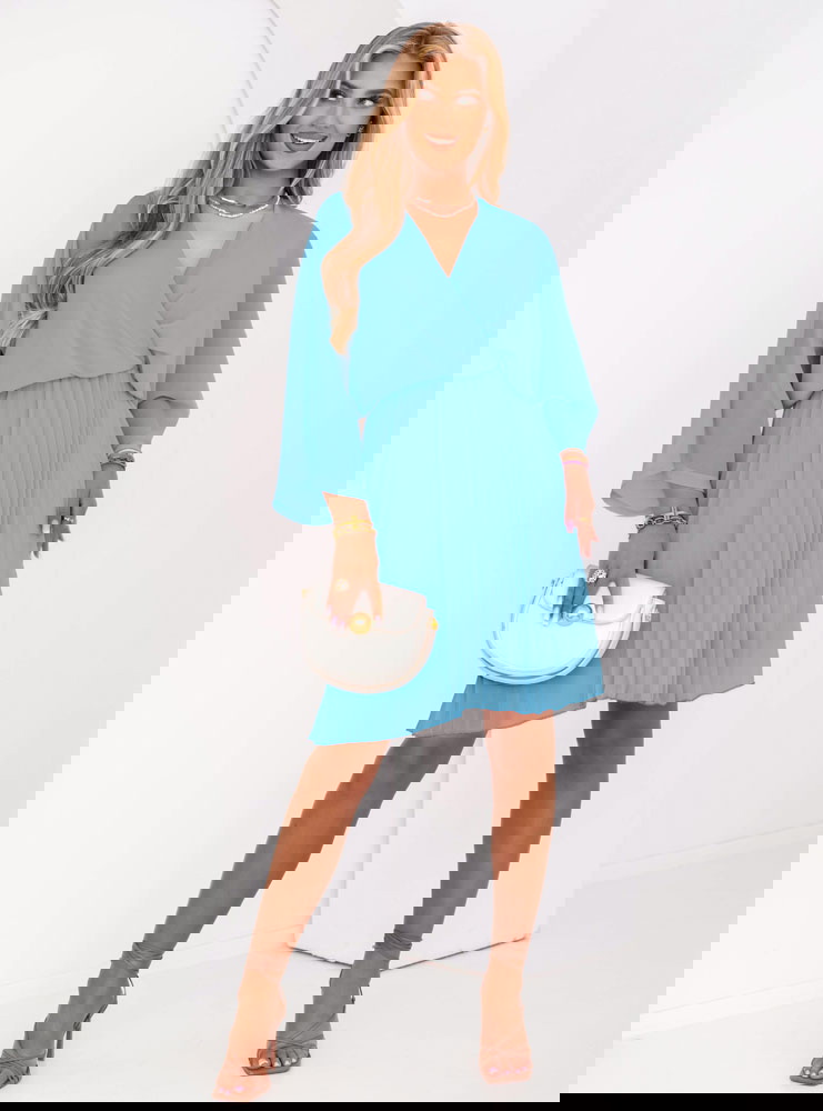 Błękitna plisowana sukienka Andrieja