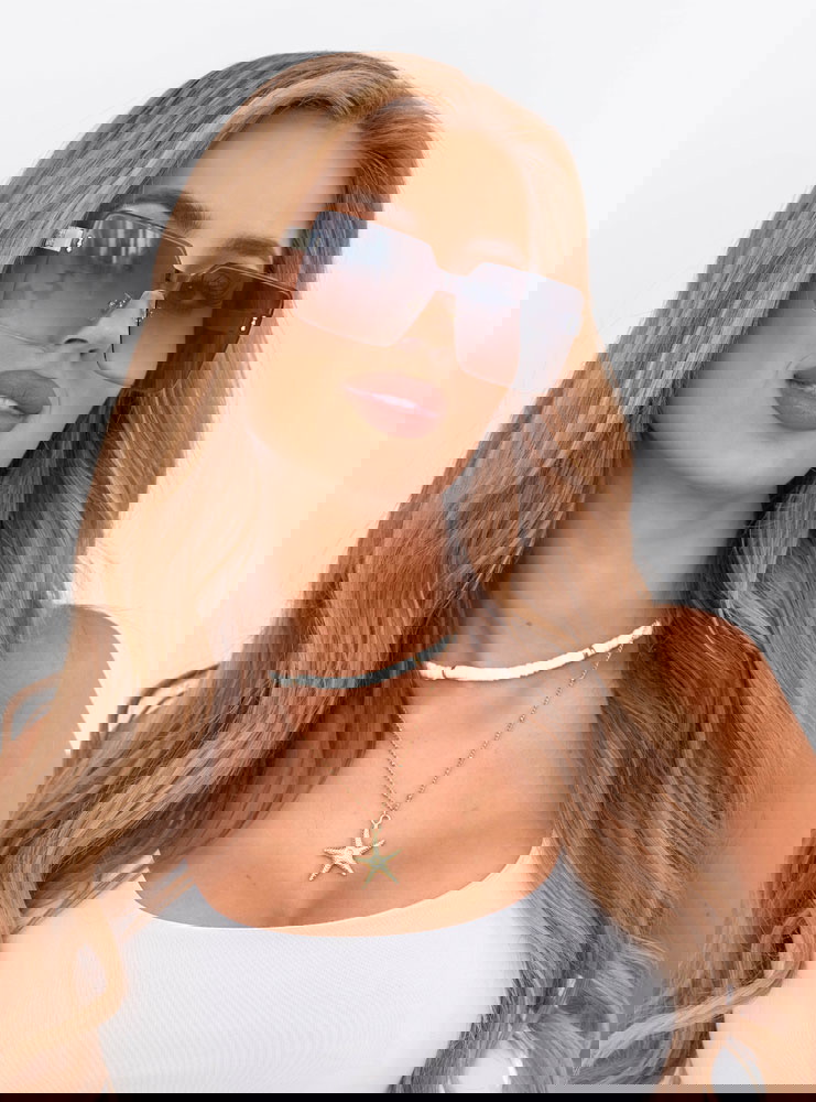 Beżowe okulary przeciwsłoneczne Keyah