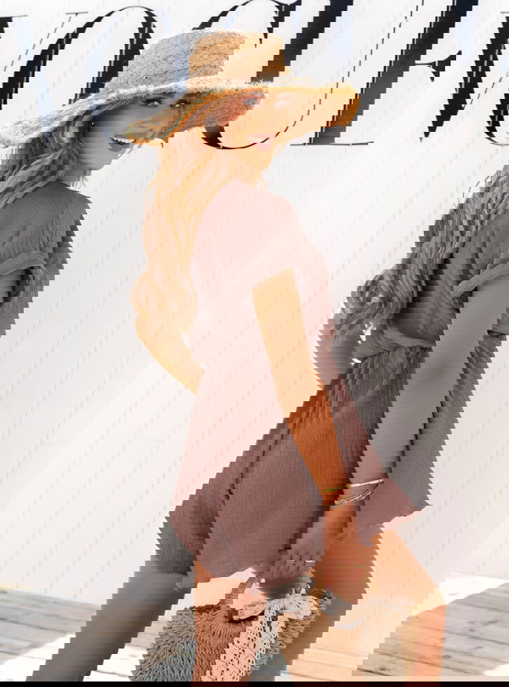 Muślinowy kombinezon z przekładanym...