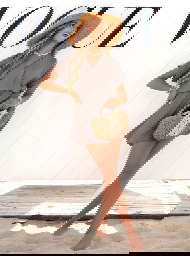 Muślinowy kombinezon z przekładanym...